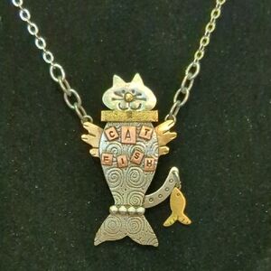 Cat Fish Pendant Necklace